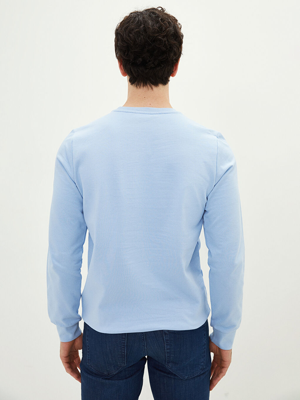 Ерлерге арналған ұзын жеңді кестеленген свитшот-4