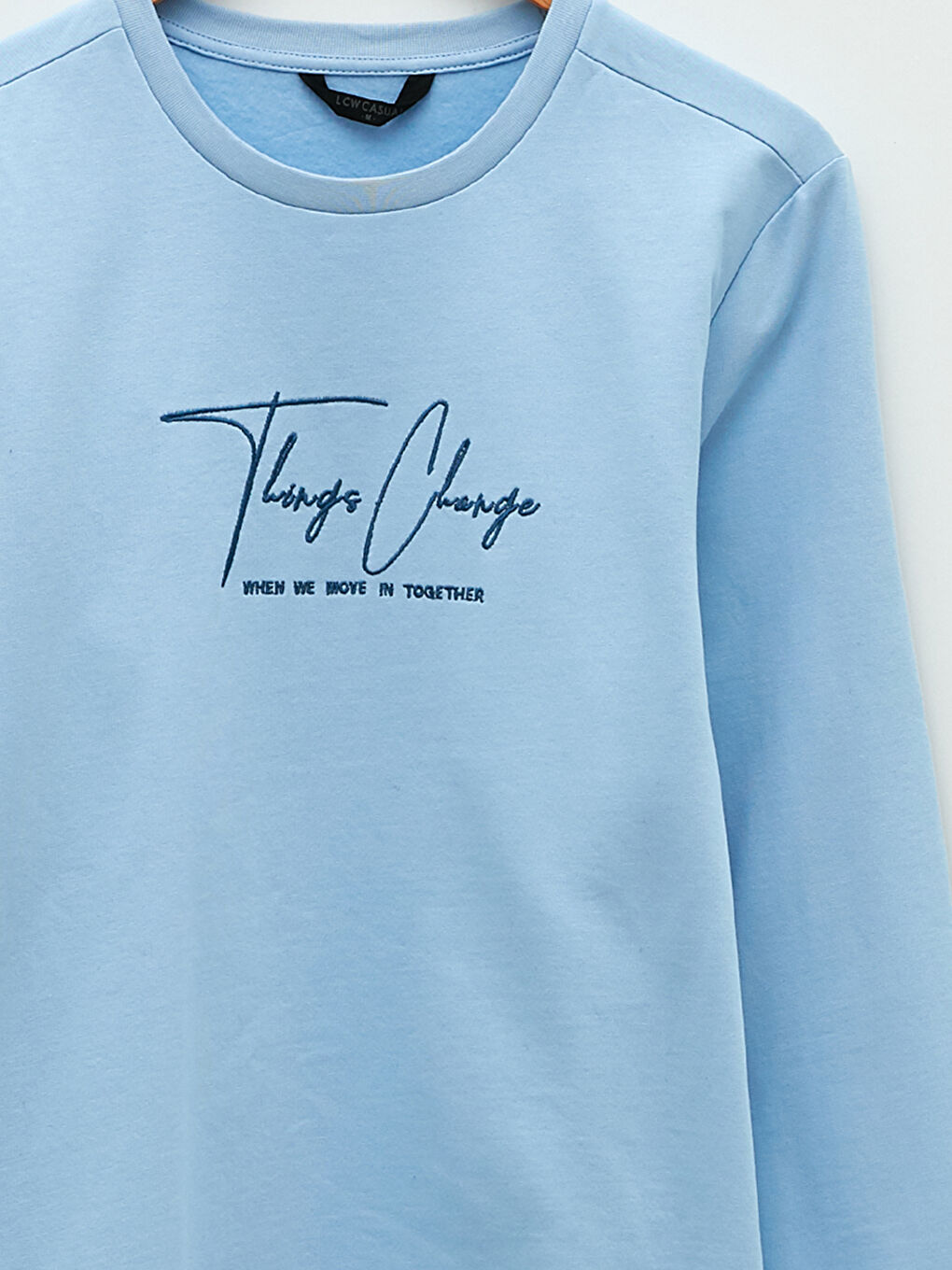 Ерлерге арналған ұзын жеңді кестеленген свитшот-7