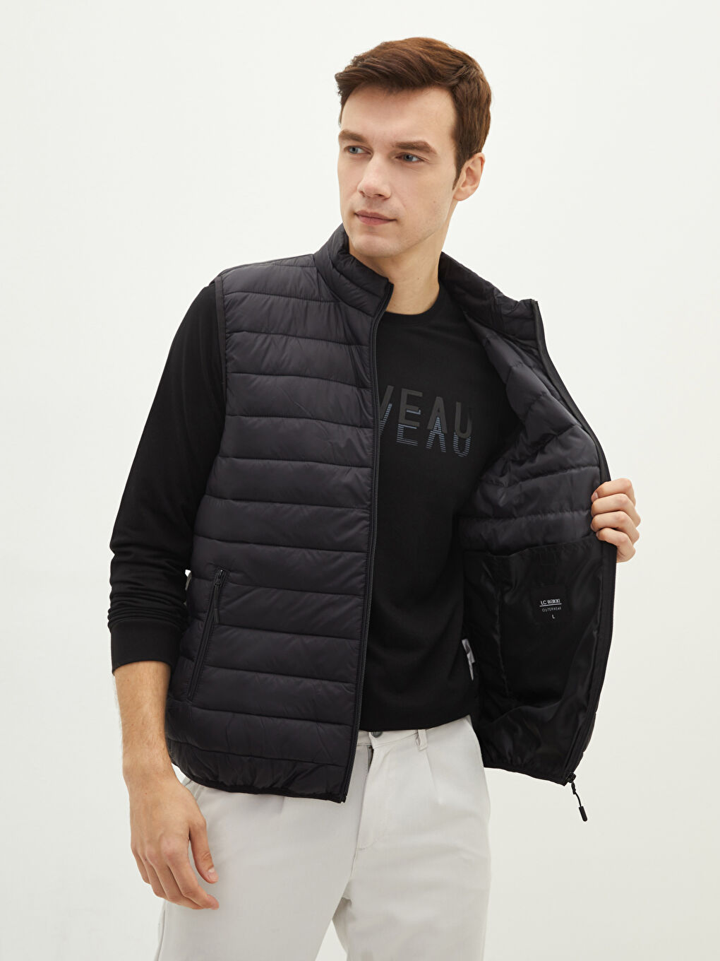 Standard Pattern High Collar Slim Men's Vest -S20158Z8-CVL
