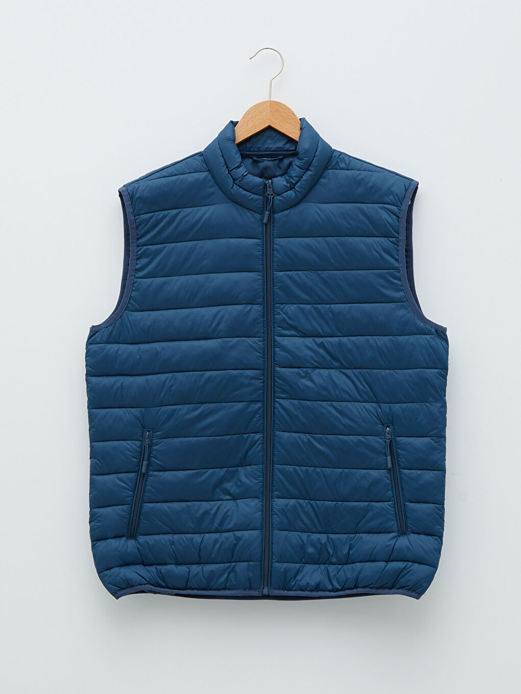 فيست سادة ياقة قمع عادي للرجال-5