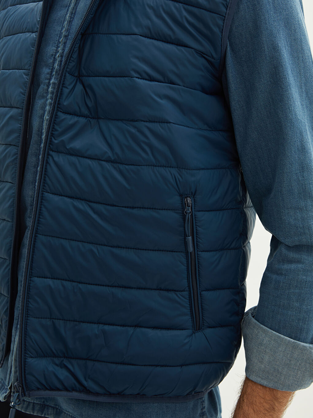 فيست سادة ياقة قمع عادي للرجال-3