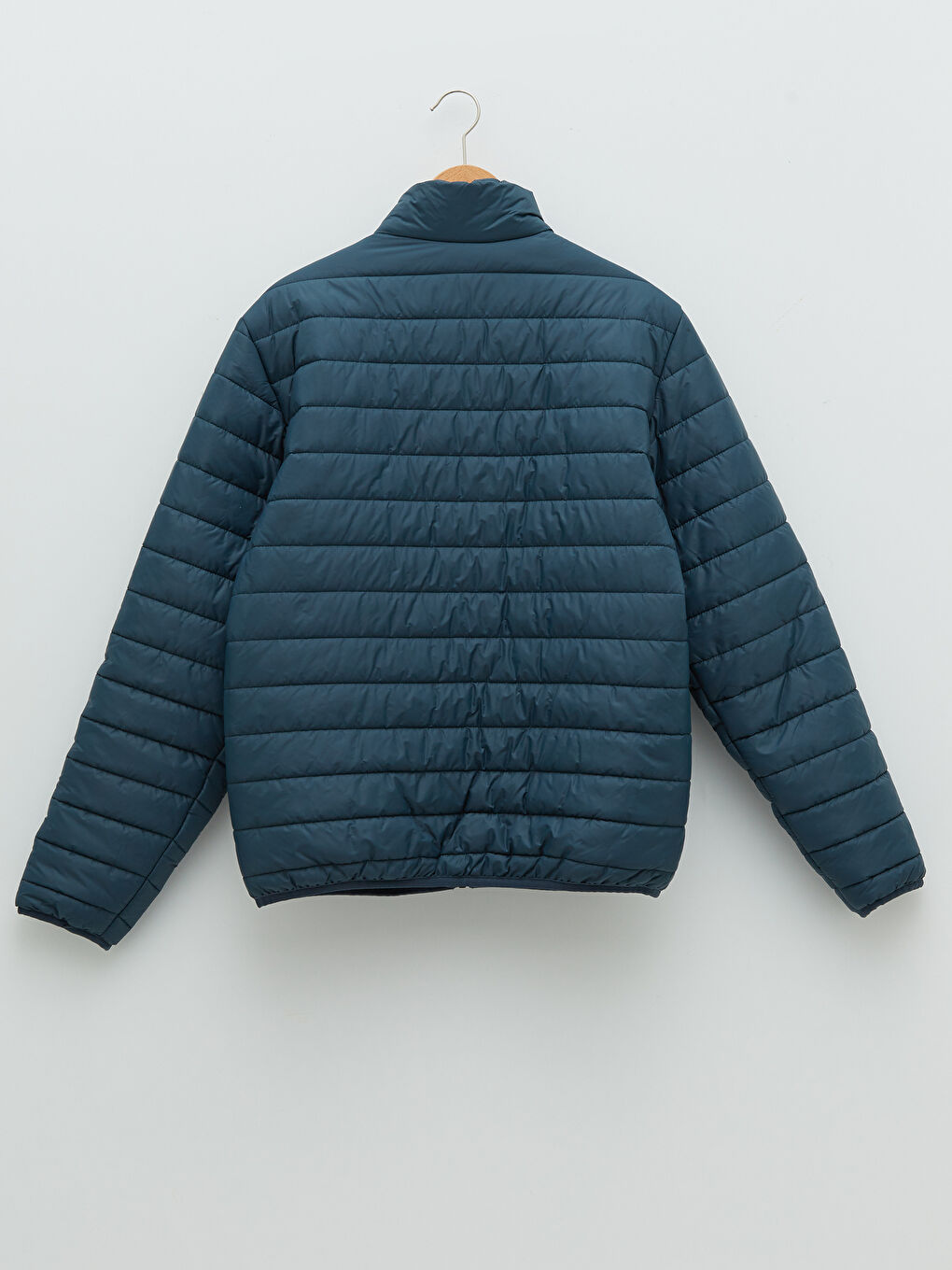 Standard Pattern Upright Collar Thin Men's Inflatable Coat-6