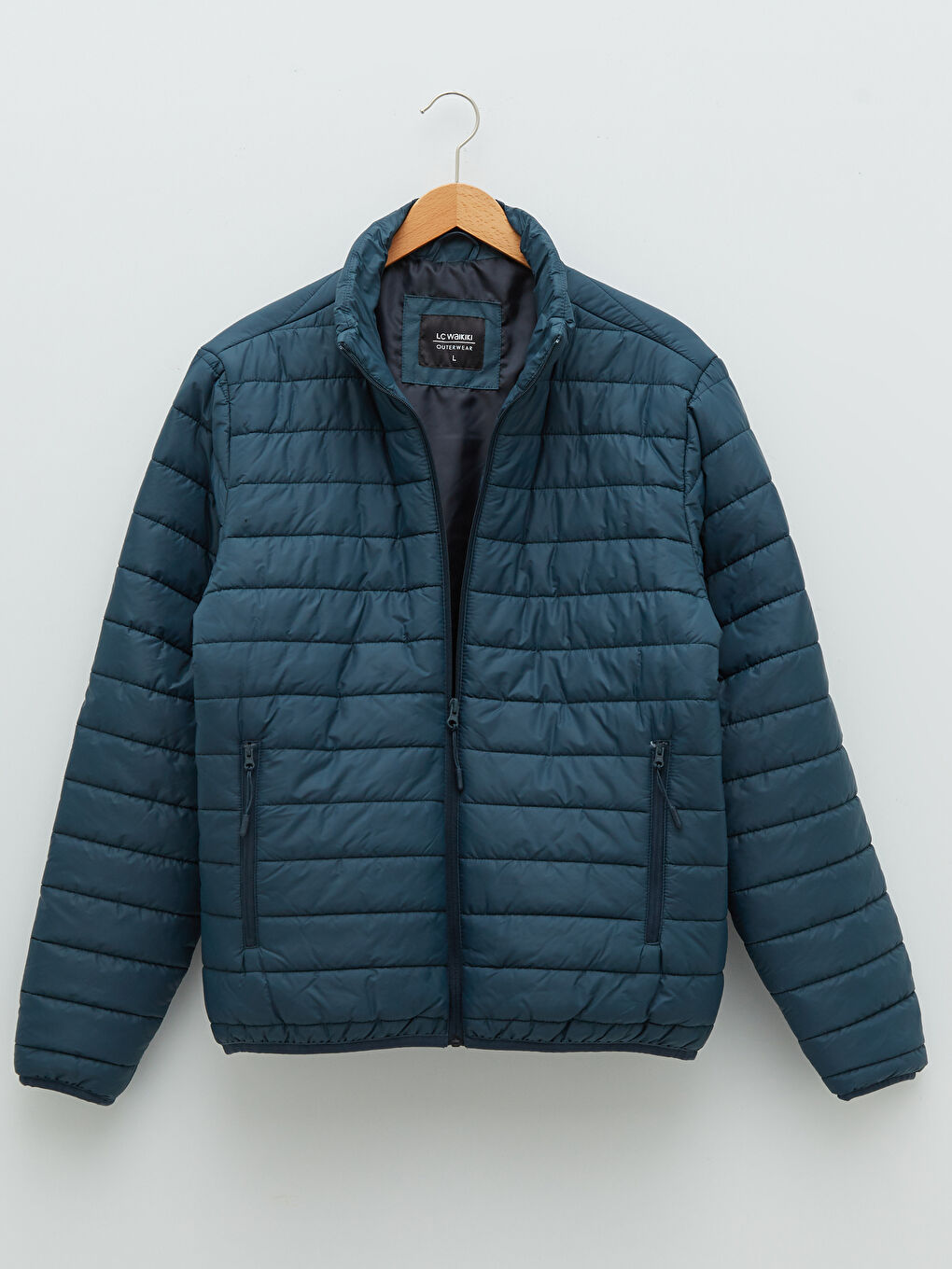 Standard Pattern Upright Collar Thin Men's Inflatable Coat-7