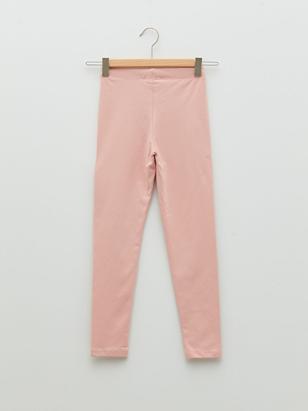 بنطلون ليجن طويل مطبوع بخصر مطاطي قطن للبنات-1