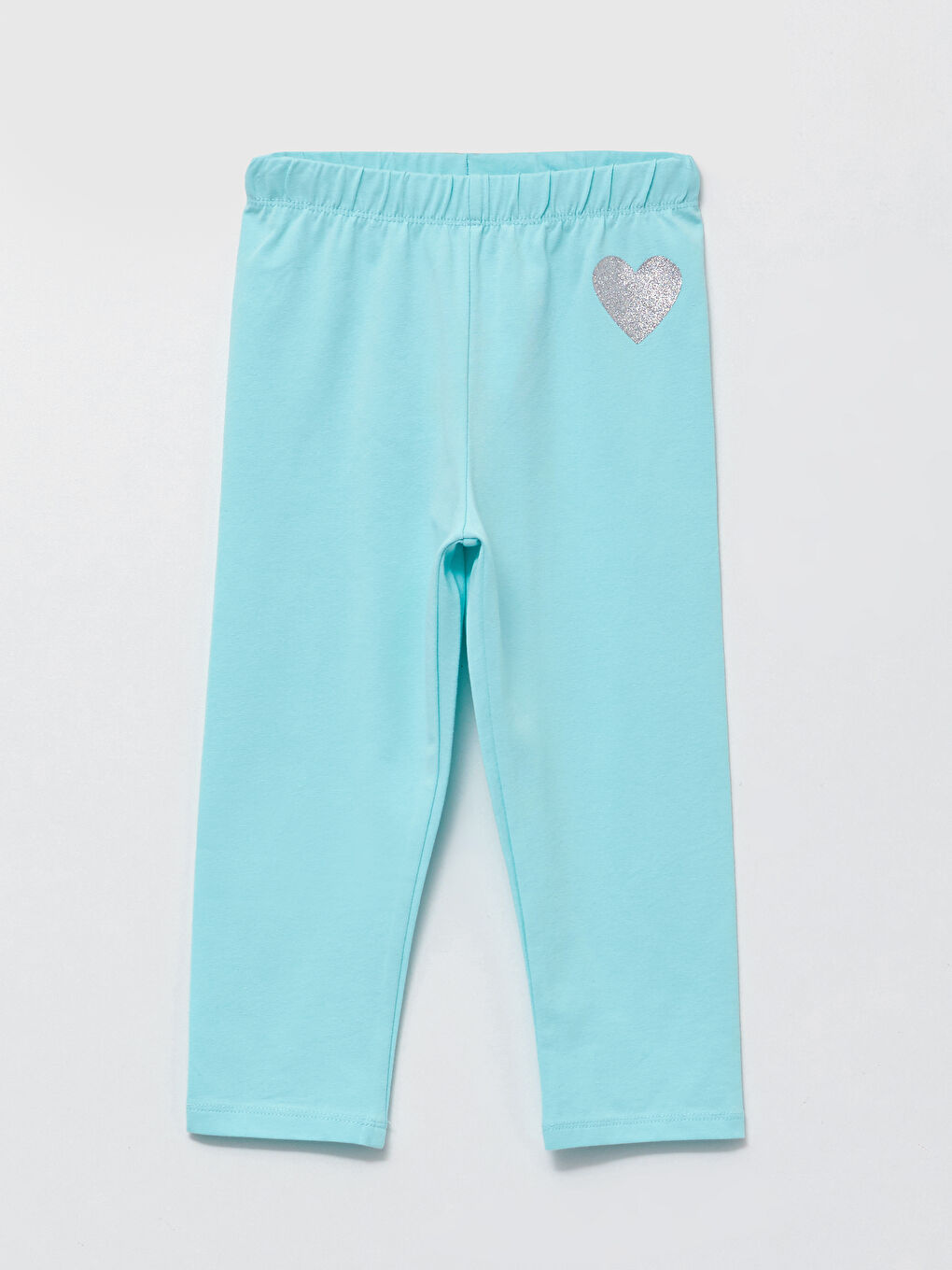 Elastic Waist Printed Cotton Girl 3/4 Length Leggings