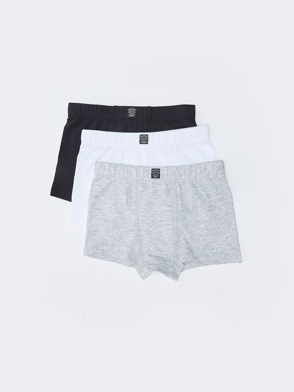 Базовые хлопковые трусы-боксеры для мальчиков, комплект из 3-х штук