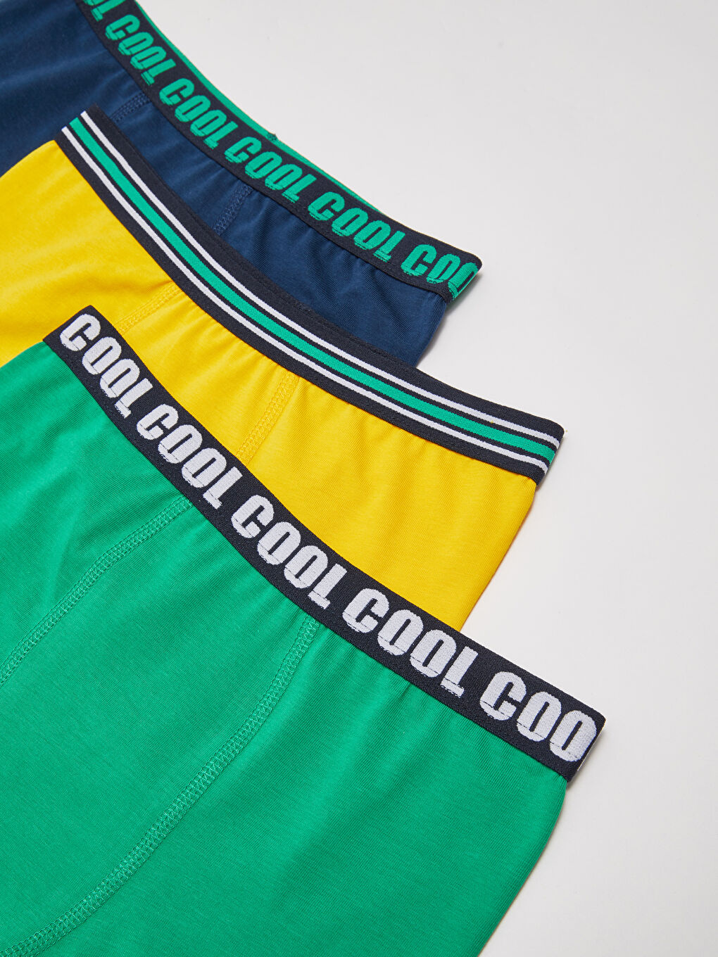 Yeşil Yazı Baskılı Pamuklu Erkek Çocuk Boxer 3'lü-2