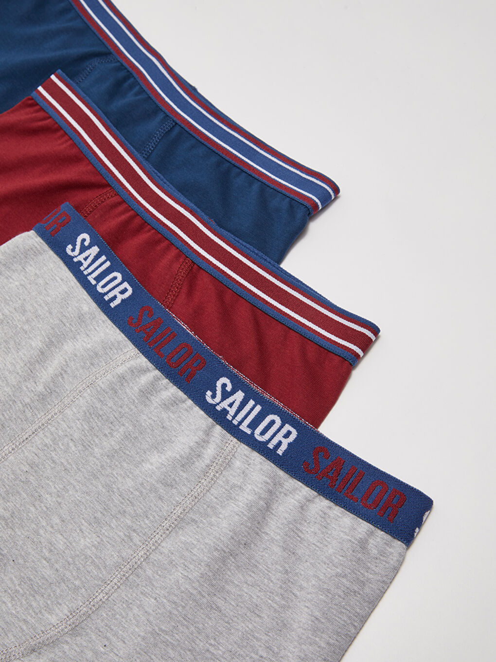 Bordo Pamuklu Erkek Çocuk Boxer 3'lü-2