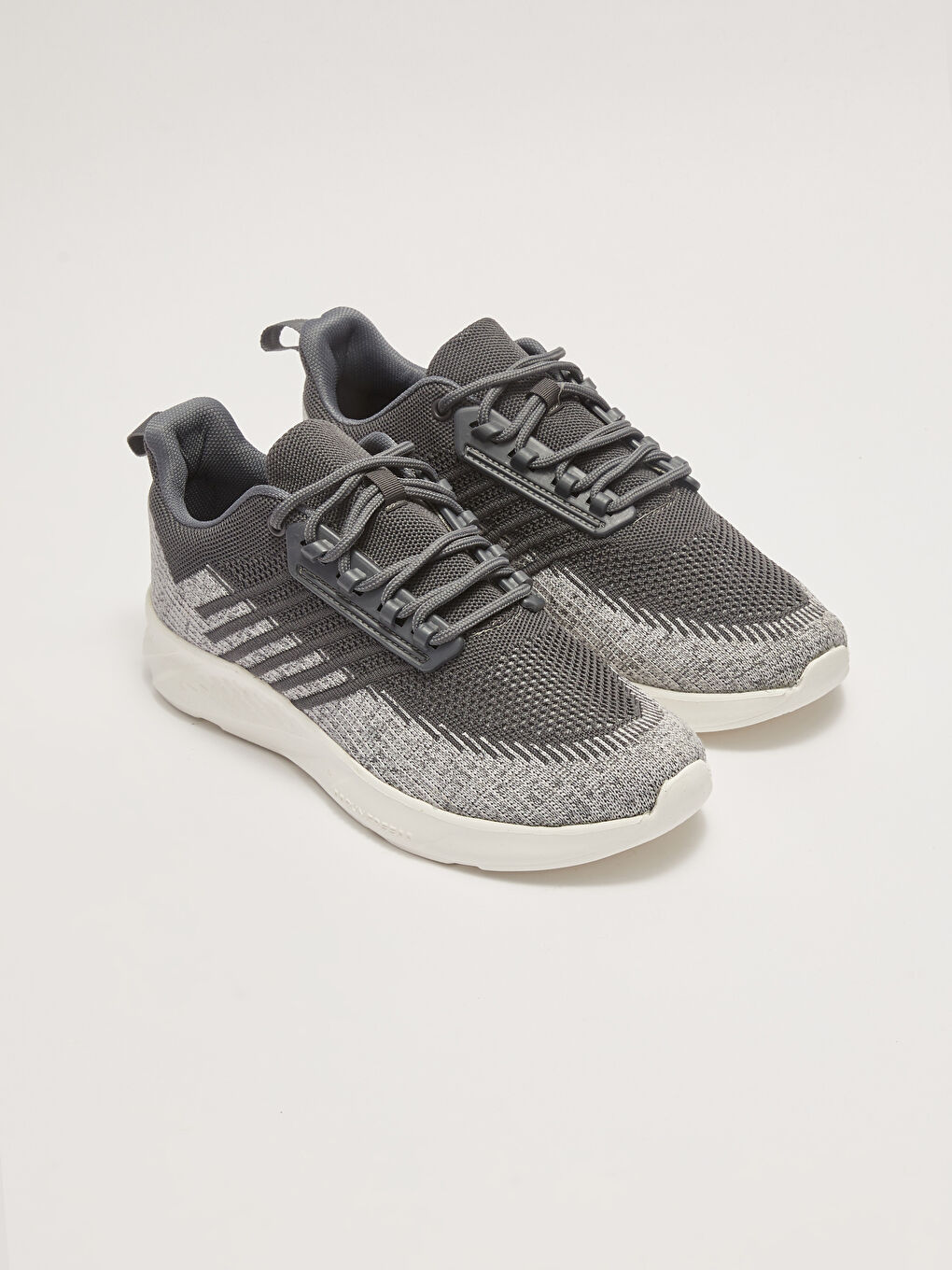 Gri Renk Bloklu Kalın Taban Erkek Aktif Spor Ayakkabı