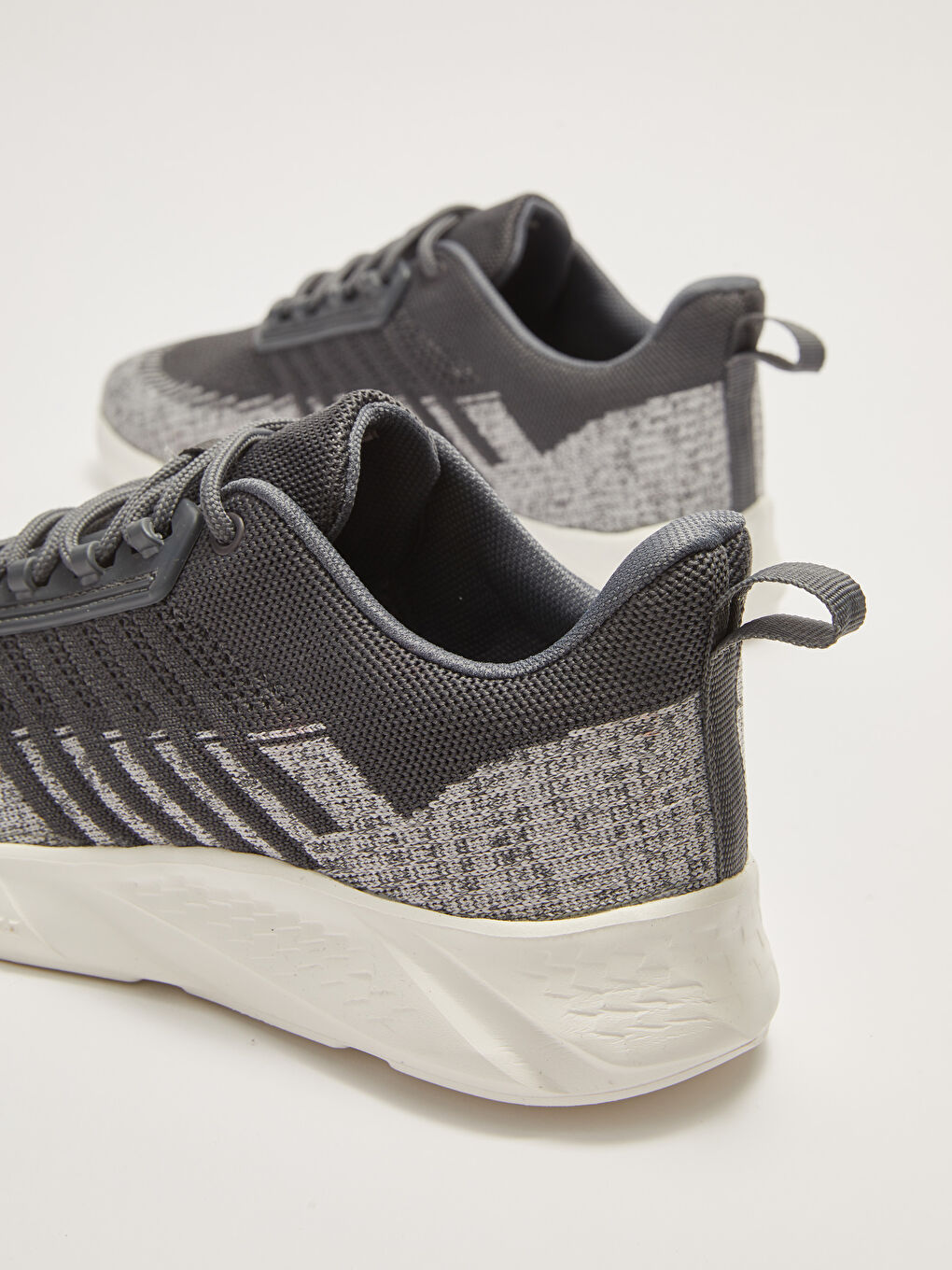 Gri Renk Bloklu Kalın Taban Erkek Aktif Spor Ayakkabı-4