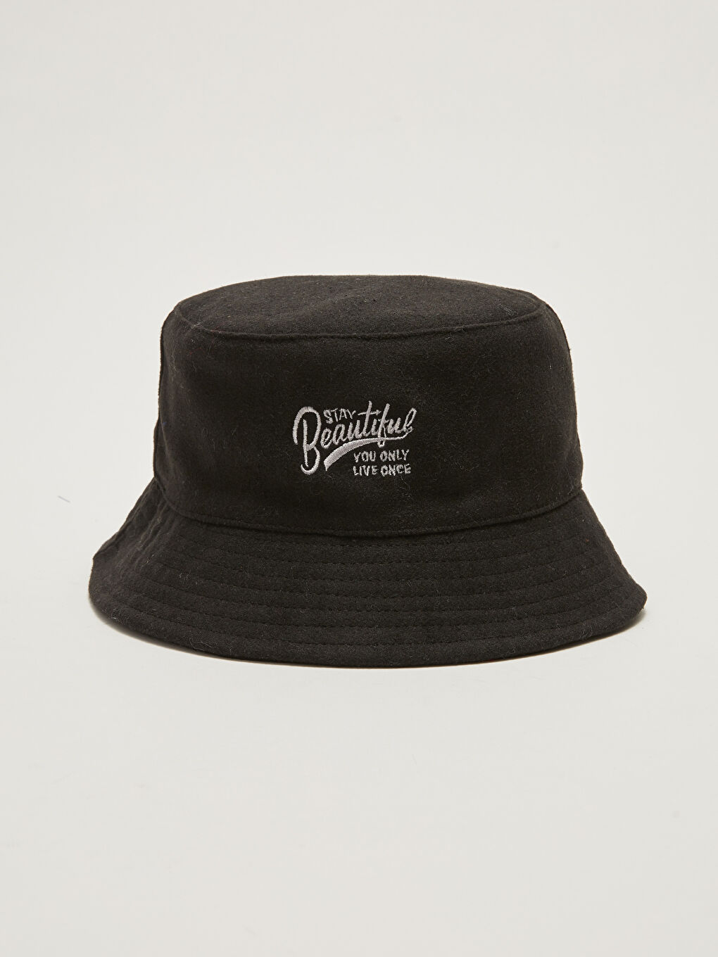 Letter Embroidered Stamp Women's Bucket Hat-2