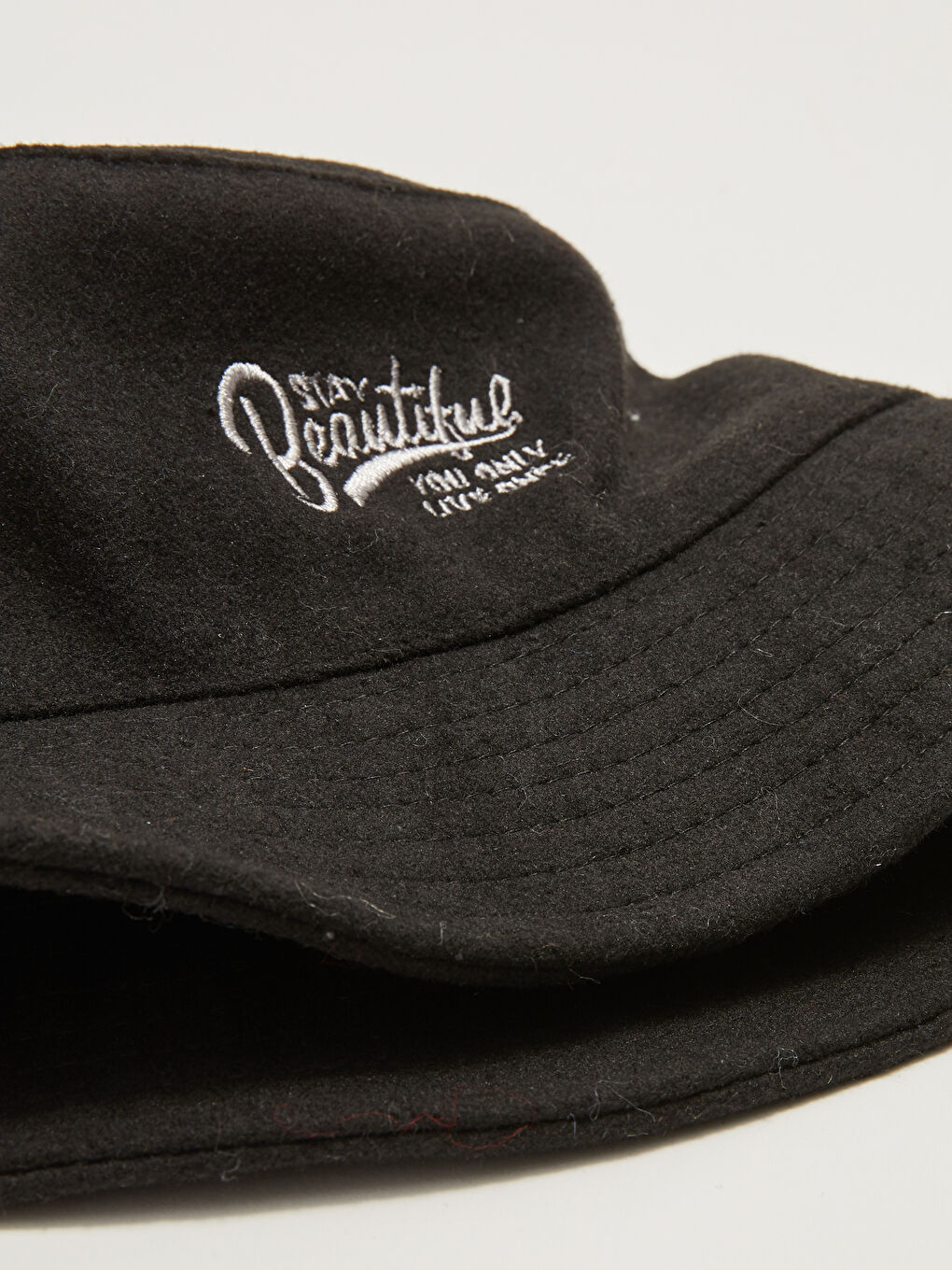 Letter Embroidered Stamp Women's Bucket Hat-4