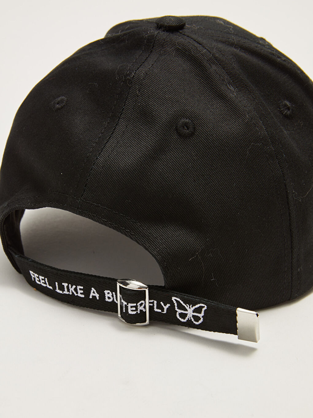 Letter Embroidered Bird Eye Detail Gabardine Women's Cap Hat-3