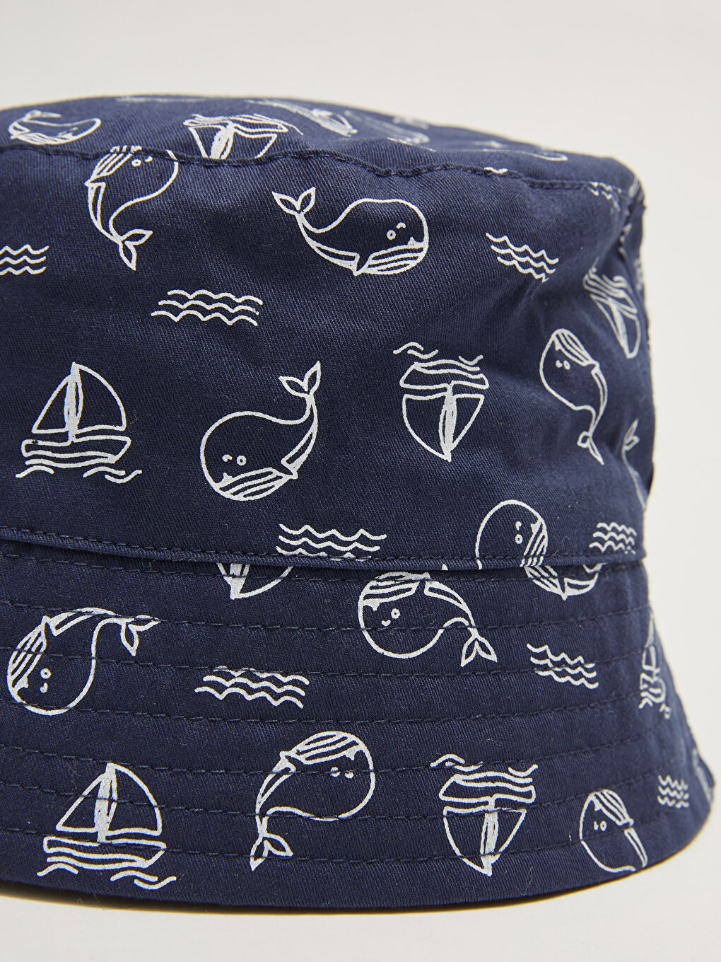 ნაბეჭდი პოპლინის საბავშვო ბიჭის ქუდი-3