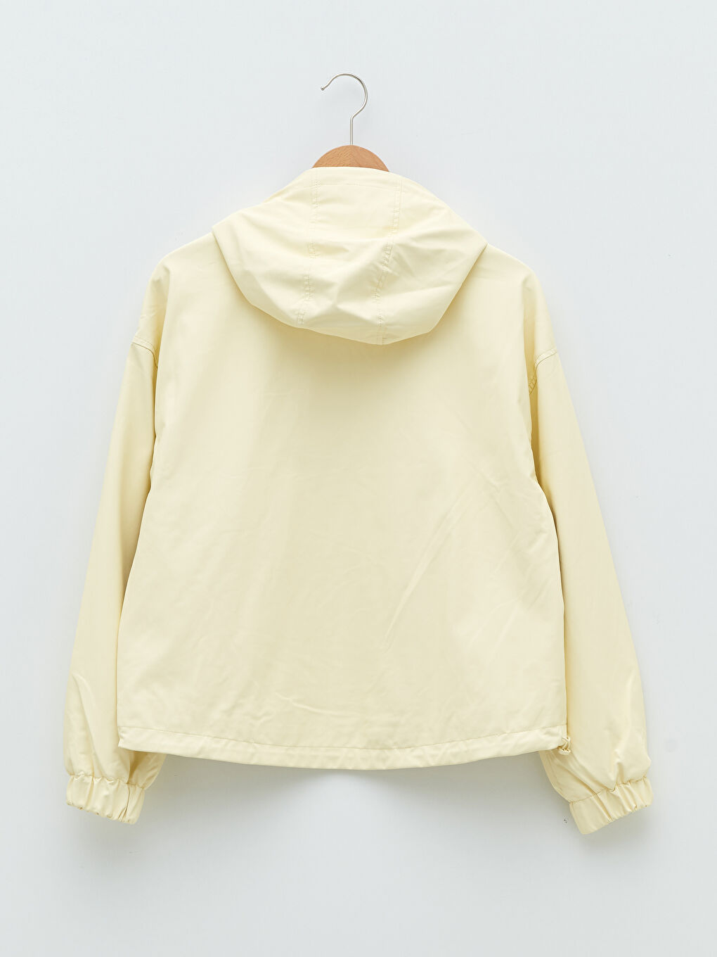Hooded Plain Long Sleeve Fisherman Fabric Women's Raincoat -S20250Z8-RVP