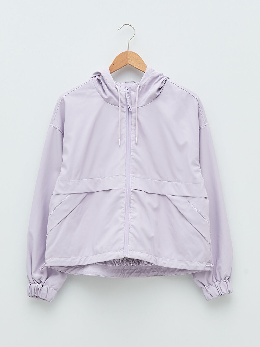 Hooded Plain Long Sleeve Fisherman Fabric Women's Raincoat -S20250Z8-RZG