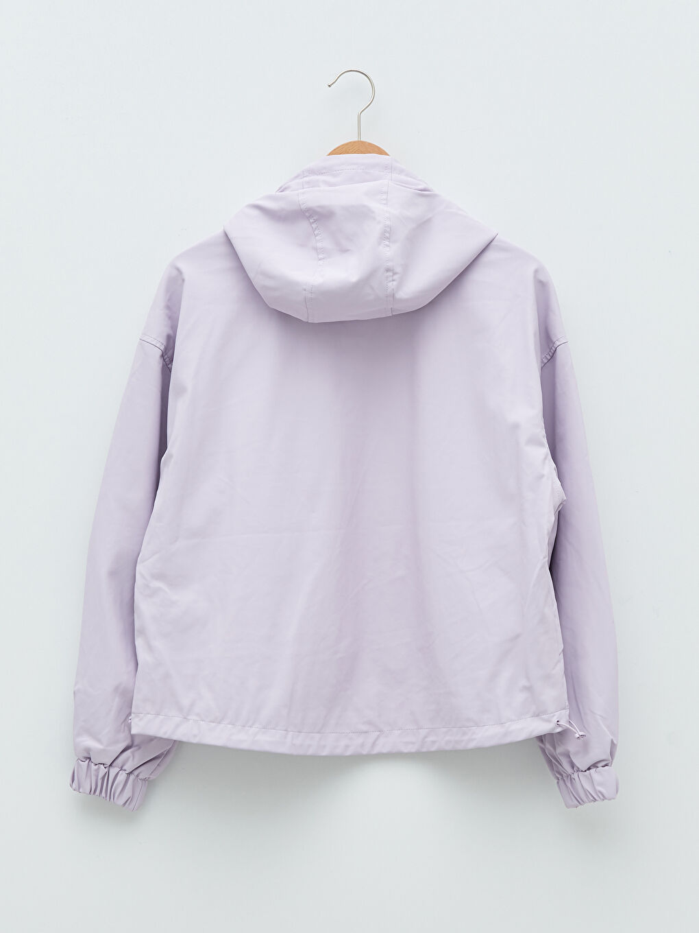 Hooded Plain Long Sleeve Fisherman Fabric Women's Raincoat -S20250Z8-RZG