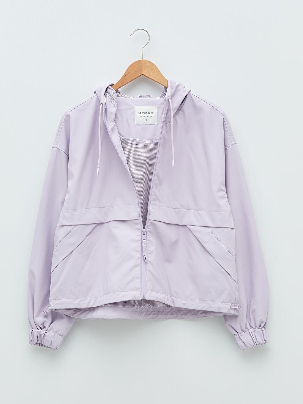 Hooded Plain Long Sleeve Fisherman Fabric Women's Raincoat -S20250Z8-RZG
