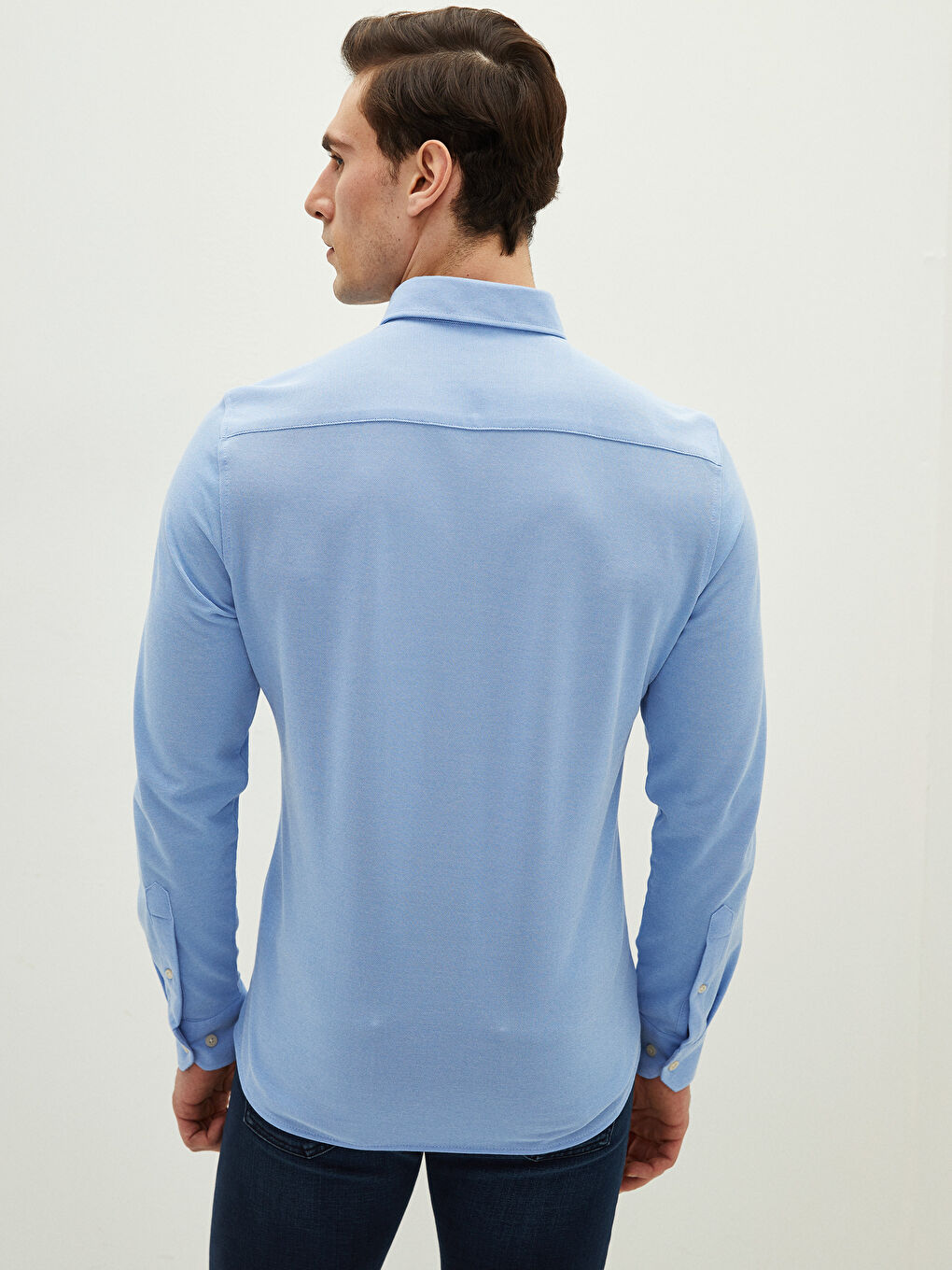 Mavi Slim Fit Uzun Kollu Erkek Gömlek-4