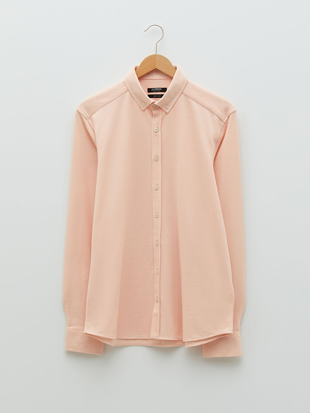 Turuncu Slim Fit Uzun Kollu Erkek Gömlek-5