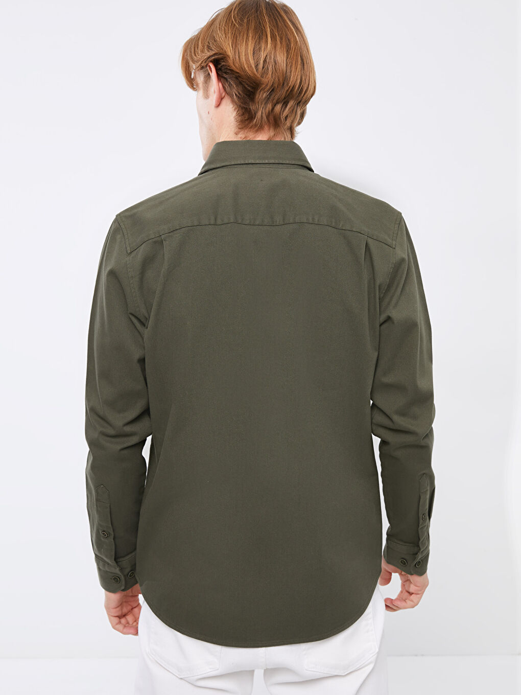 Regular Fit Long Sleeve Gabardine Men's Shirt-4