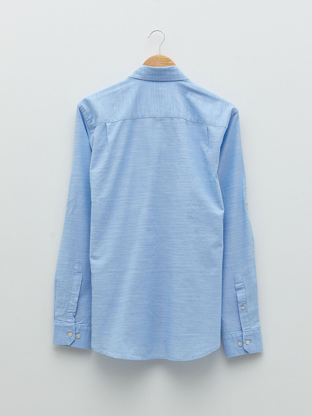 Regular Fit Long Sleeve Poplin Men's Shirt-6