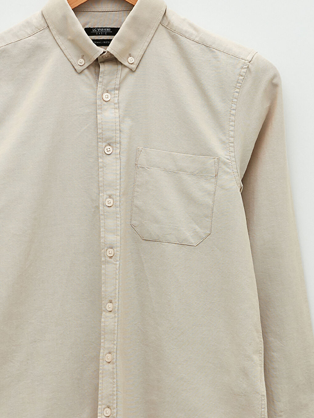 Cămașă Oxford pentru Bărbați cu Mânecă Lungă și Croială Regulară-7