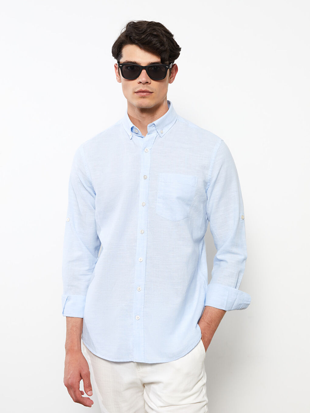 Regular Fit Long Sleeve Men's Shirt-1