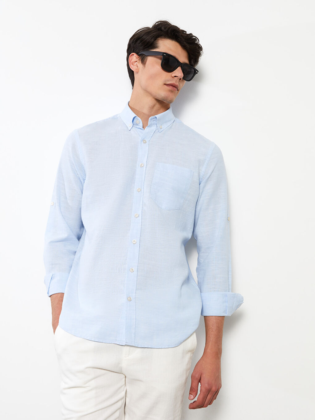 Regular Fit Long Sleeve Men's Shirt-2