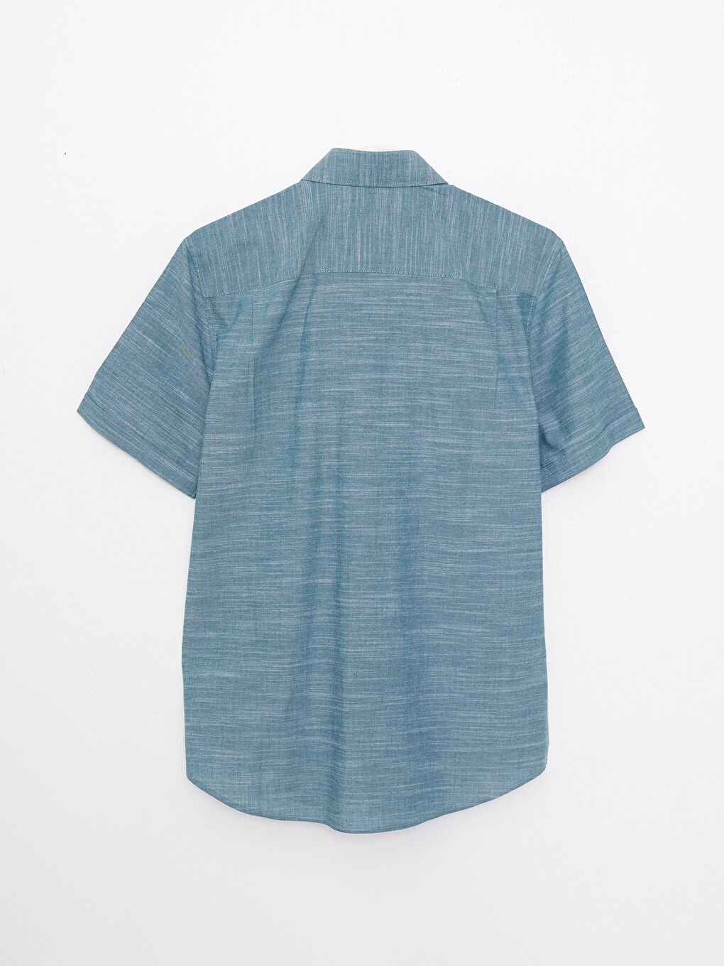 Ерлерге арналған зығыр тәріздес қысқа жеңді стандартты пішімді жейде-6