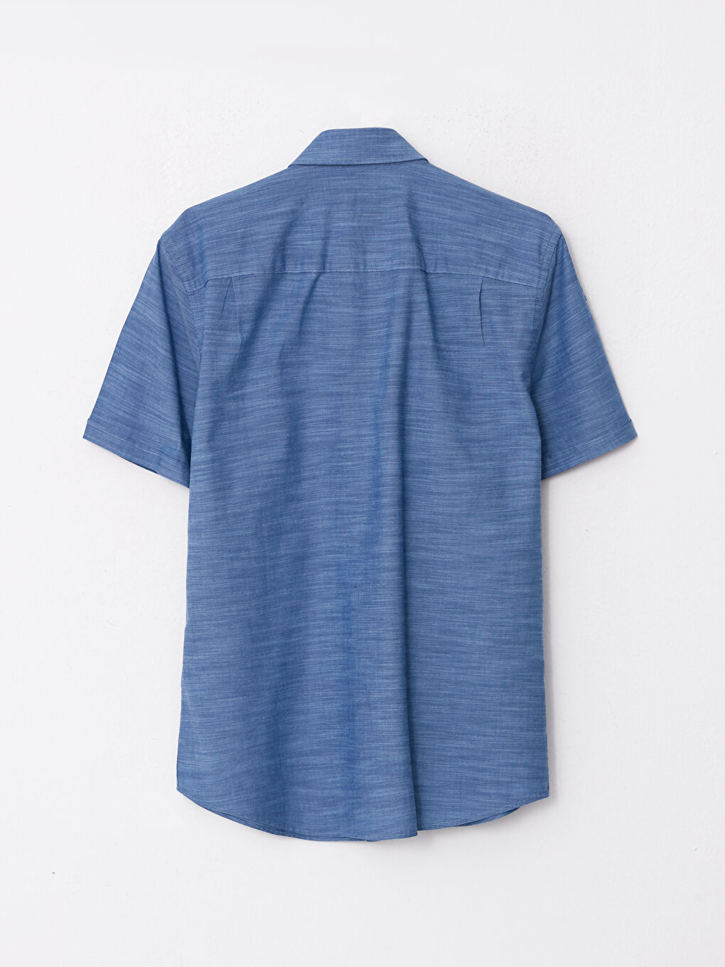 İndigo Regular Fit Kısa Kollu Poplin Erkek Gömlek-6