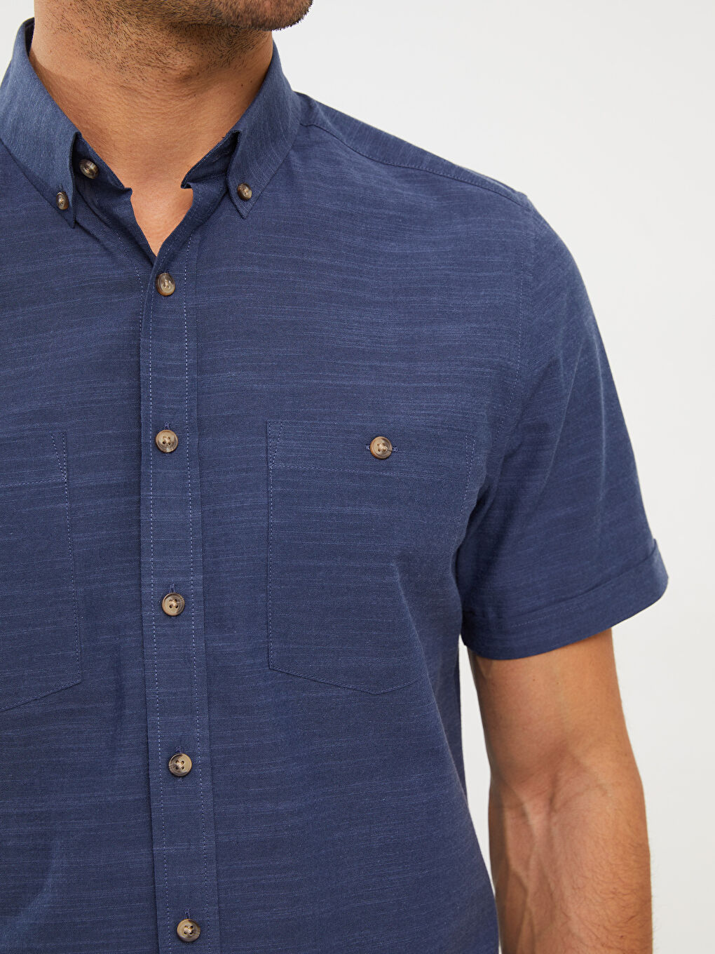 LCWAIKIKI Basic Regular Fit Short Sleeve Poplin Men's Shirt -S20261Z8-CWU