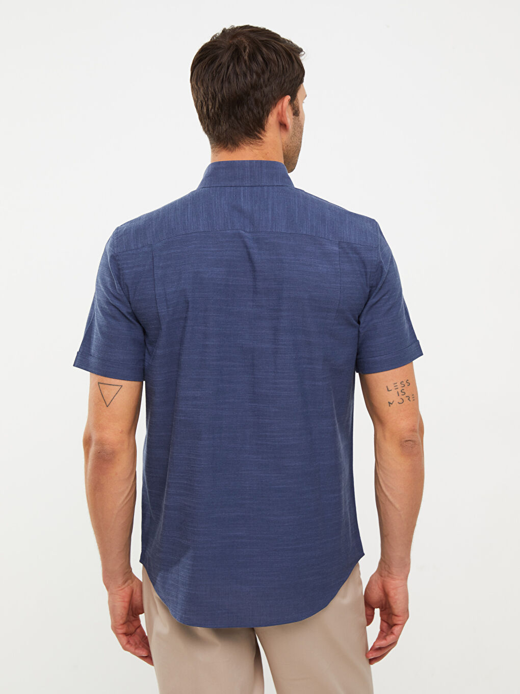 LCWAIKIKI Basic Regular Fit Short Sleeve Poplin Men's Shirt -S20261Z8-CWU