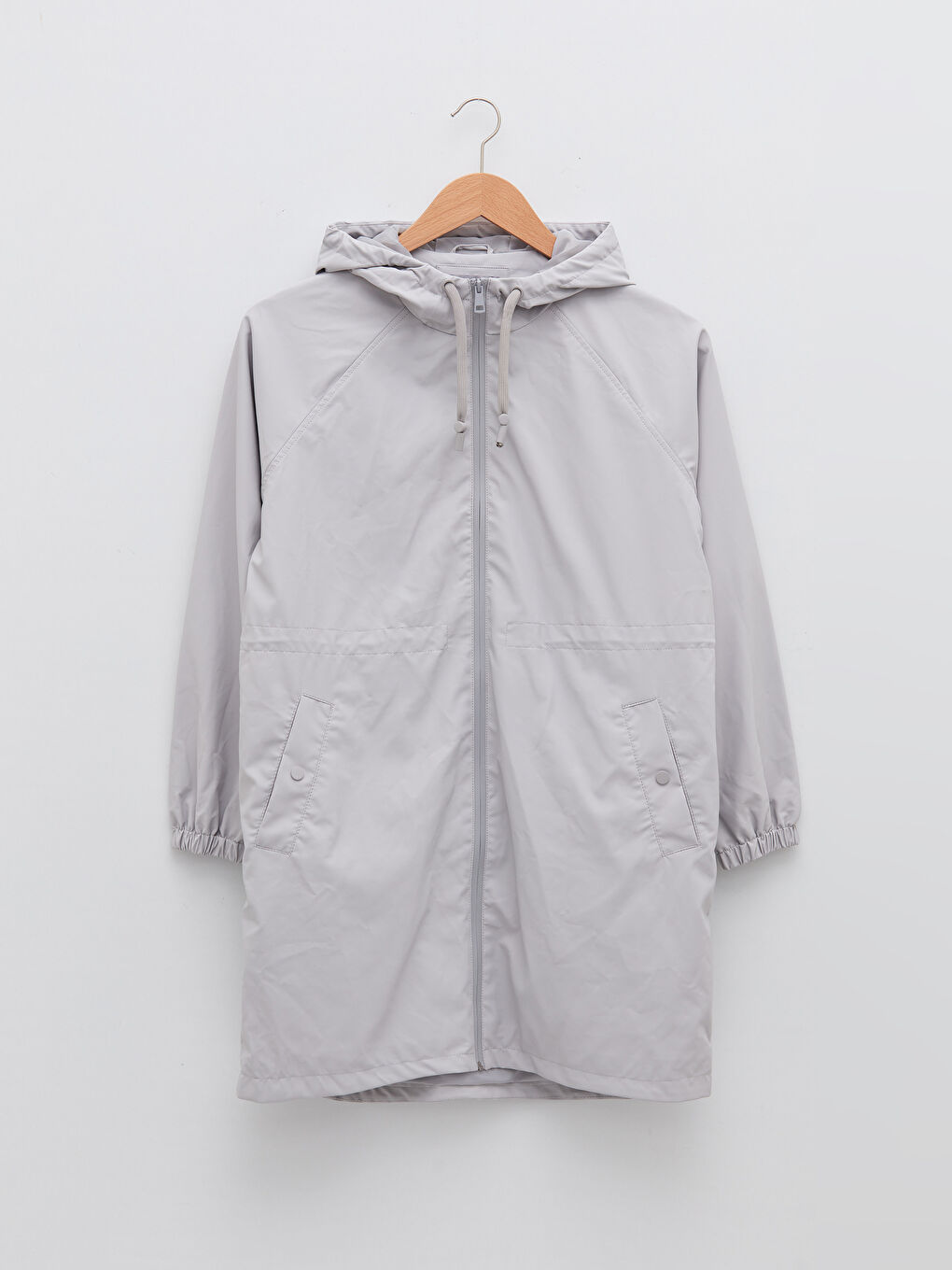 Women's Hooded Plain Raincoat-6