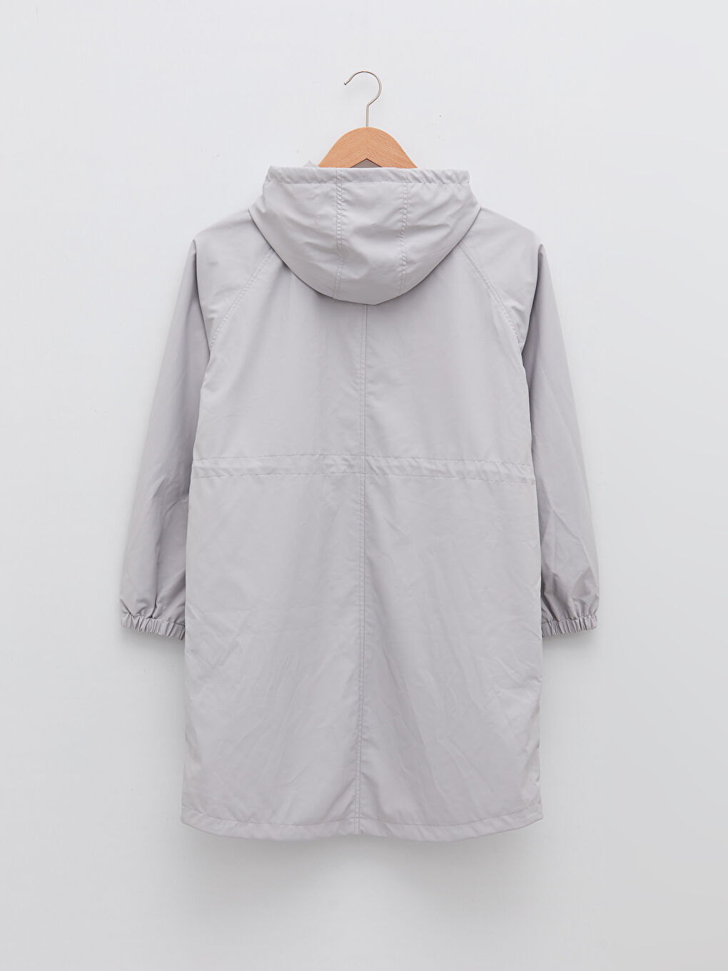 Women's Hooded Plain Raincoat-7