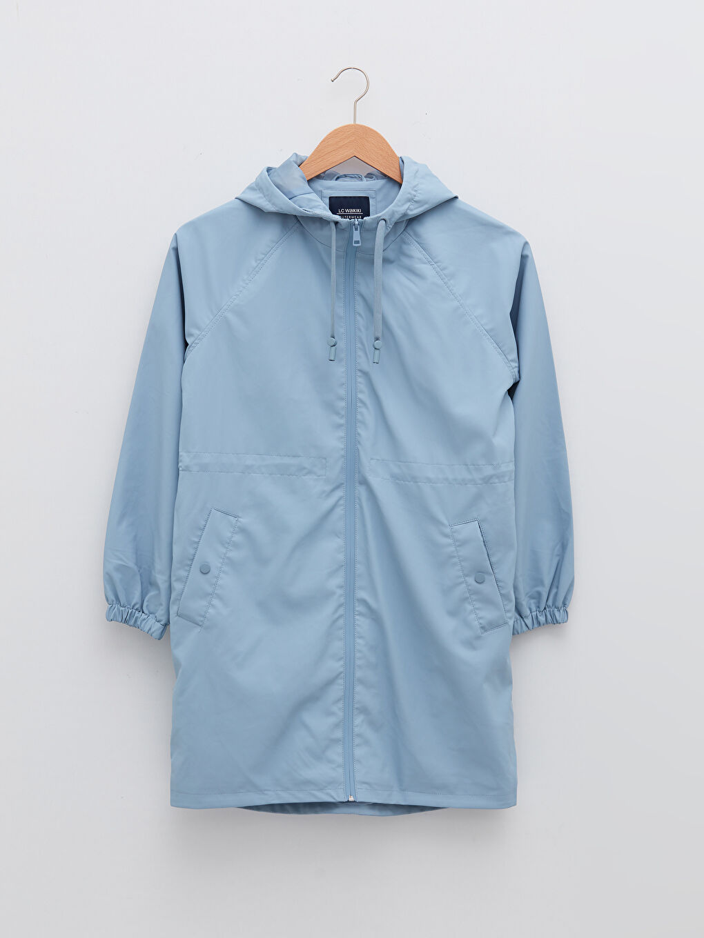 Women's Hooded Plain Raincoat-6