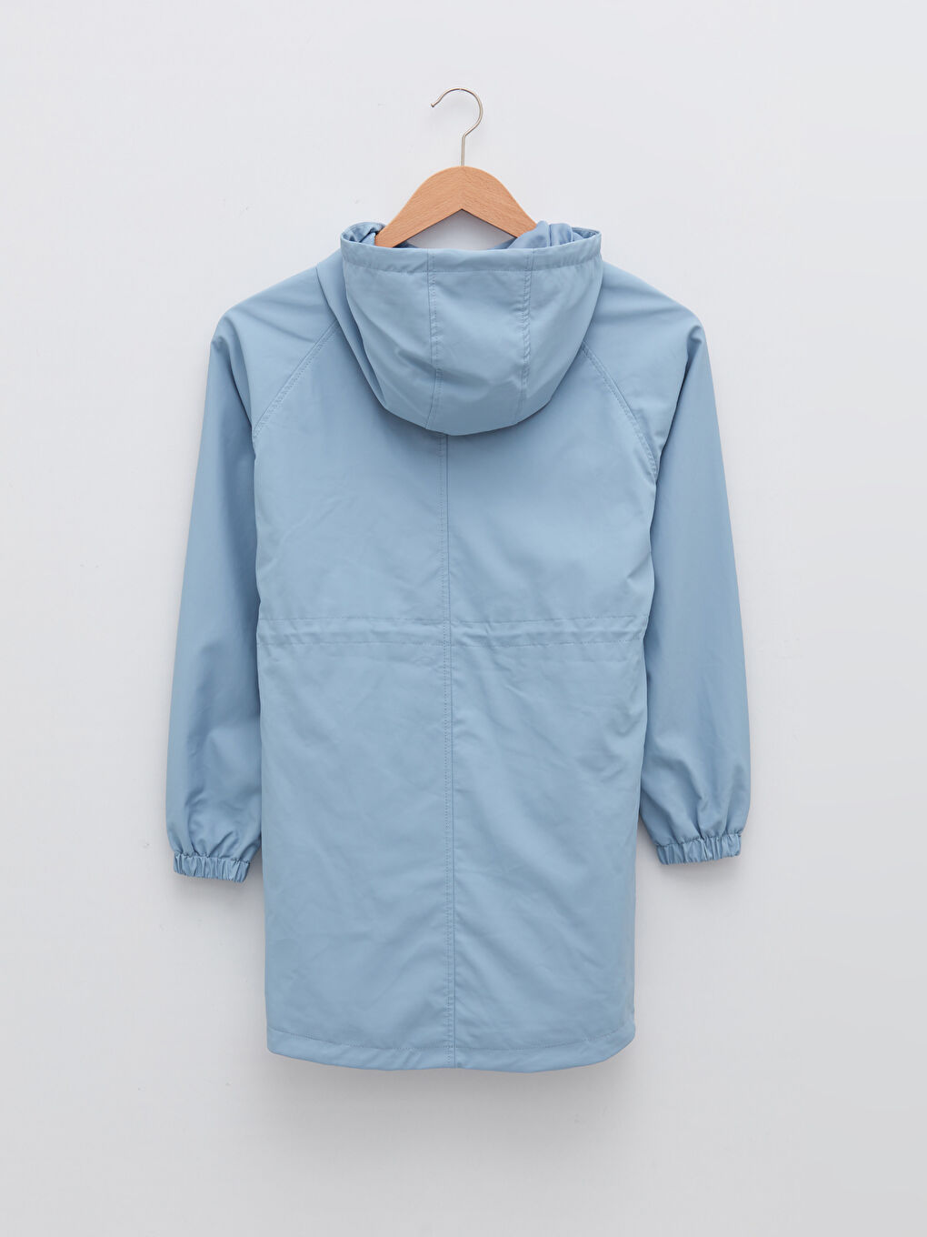 Women's Hooded Plain Raincoat-7