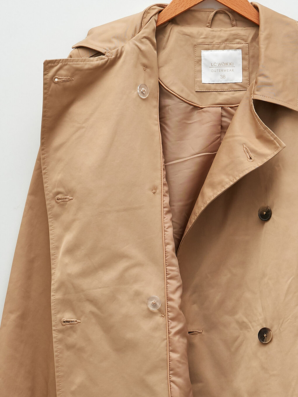 Shirt Neck Regular Long Sleeve Women's Trench Coat-8