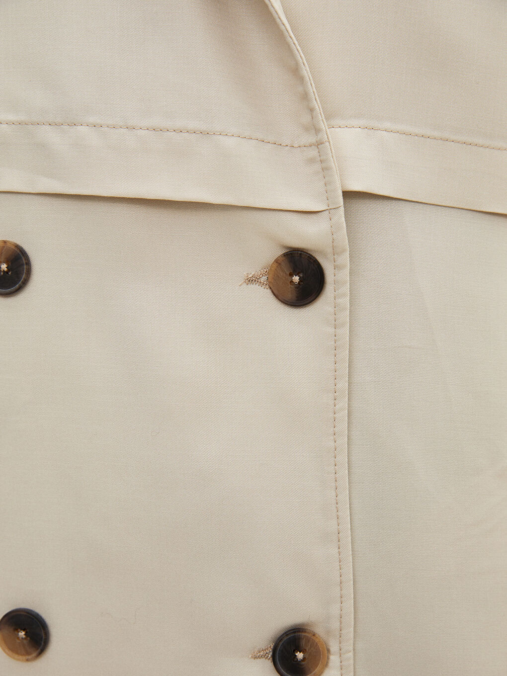 Trench-coat à col de veste droit avec poches détaillées et manches longues pour Femmes-4