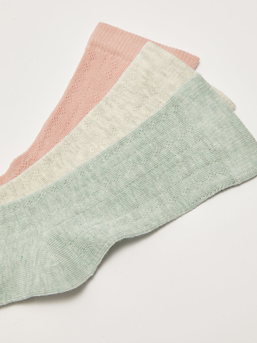 Yeşil Kadın Düz Soket Çorap 3'lü-2