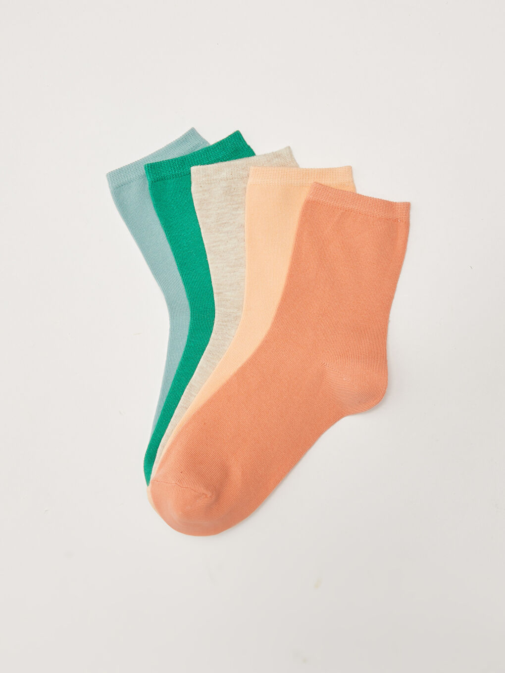 Women's Plain Ankle Socks 5 Pack