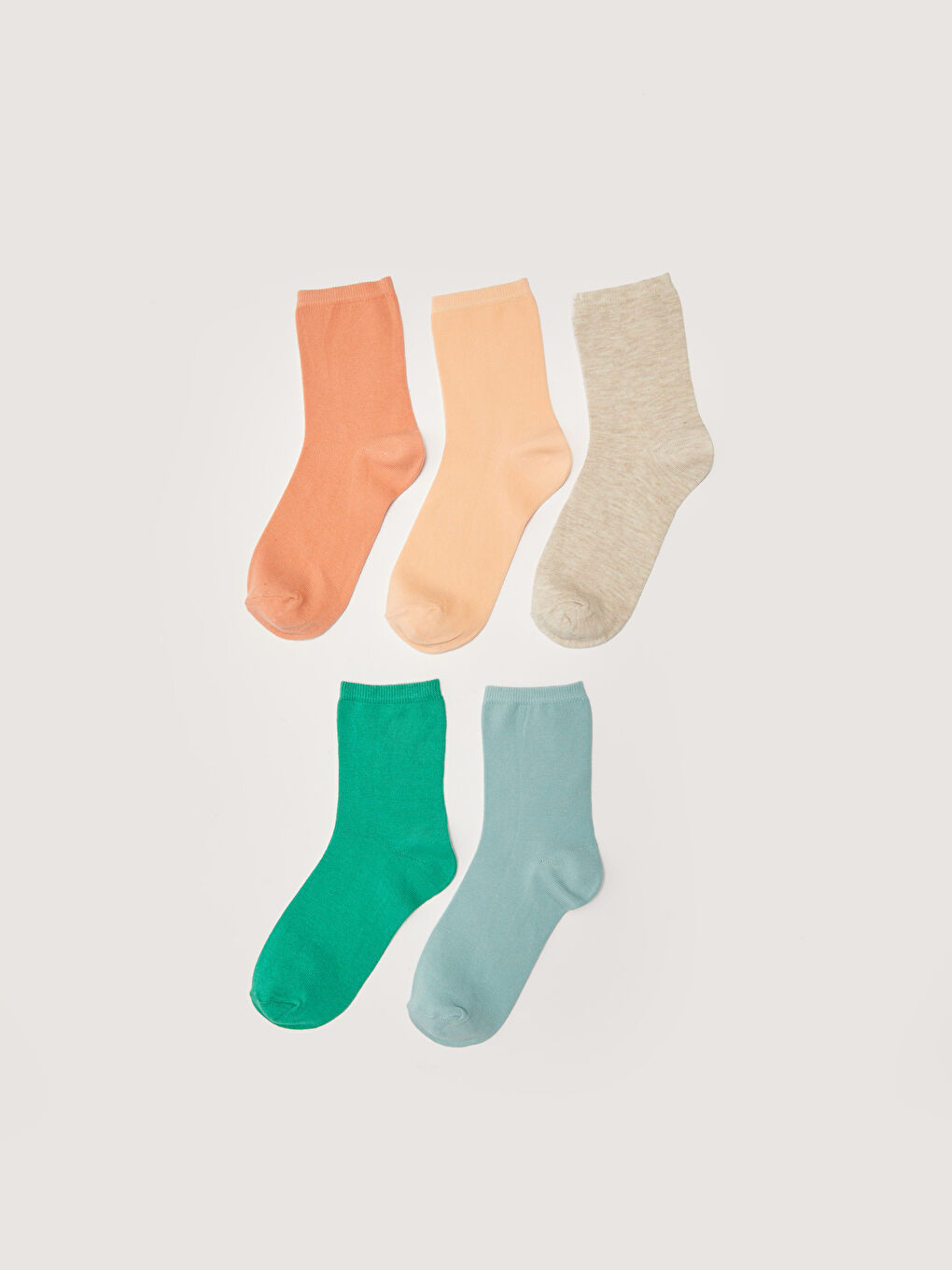 Women's Plain Ankle Socks 5 Pack-1