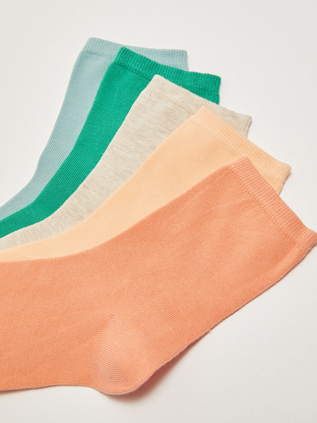 Women's Plain Ankle Socks 5 Pack-2