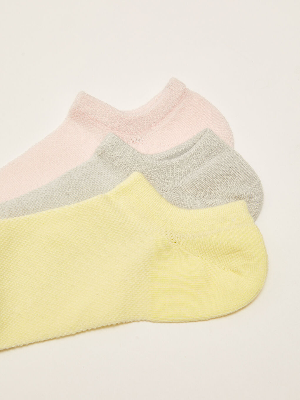 Yeşil Kadın Düz Patik Çorap 3'lü-2