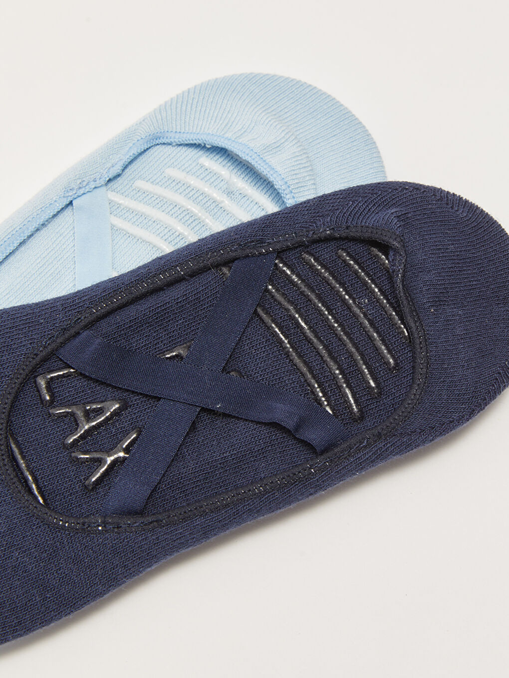 Mavi Kaydırmaz Tabanlı Baskılı Kadın Yoga ve Pilates Çorabı 2'li Paket-2