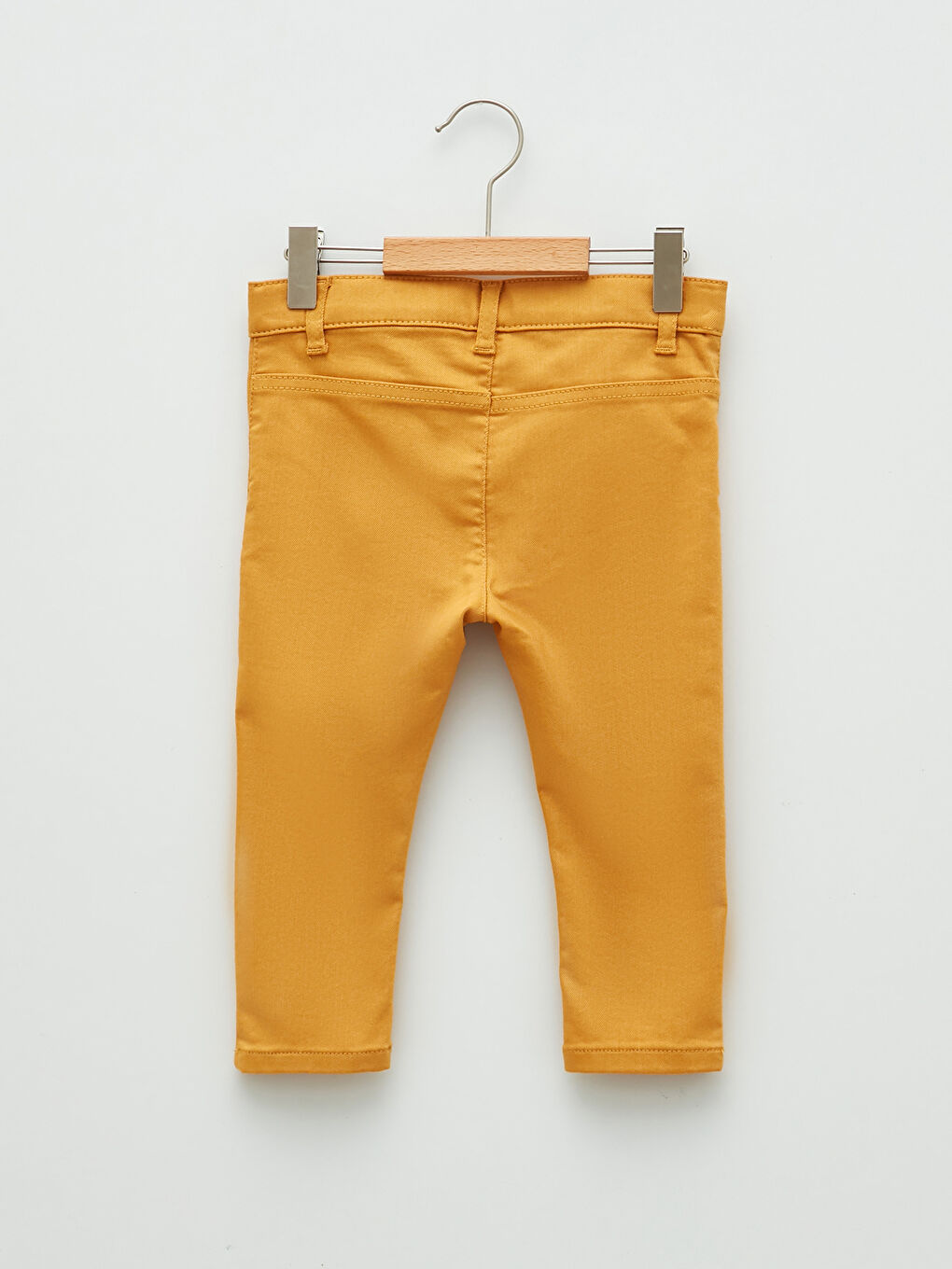 Sarı Basic Gabardin Erkek Bebek Pantolon-1