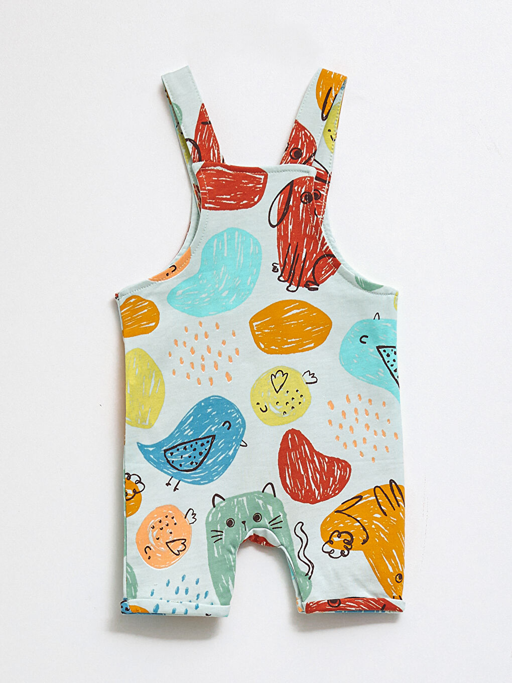 Yeşil Baskılı Erkek Bebek Salopet-1