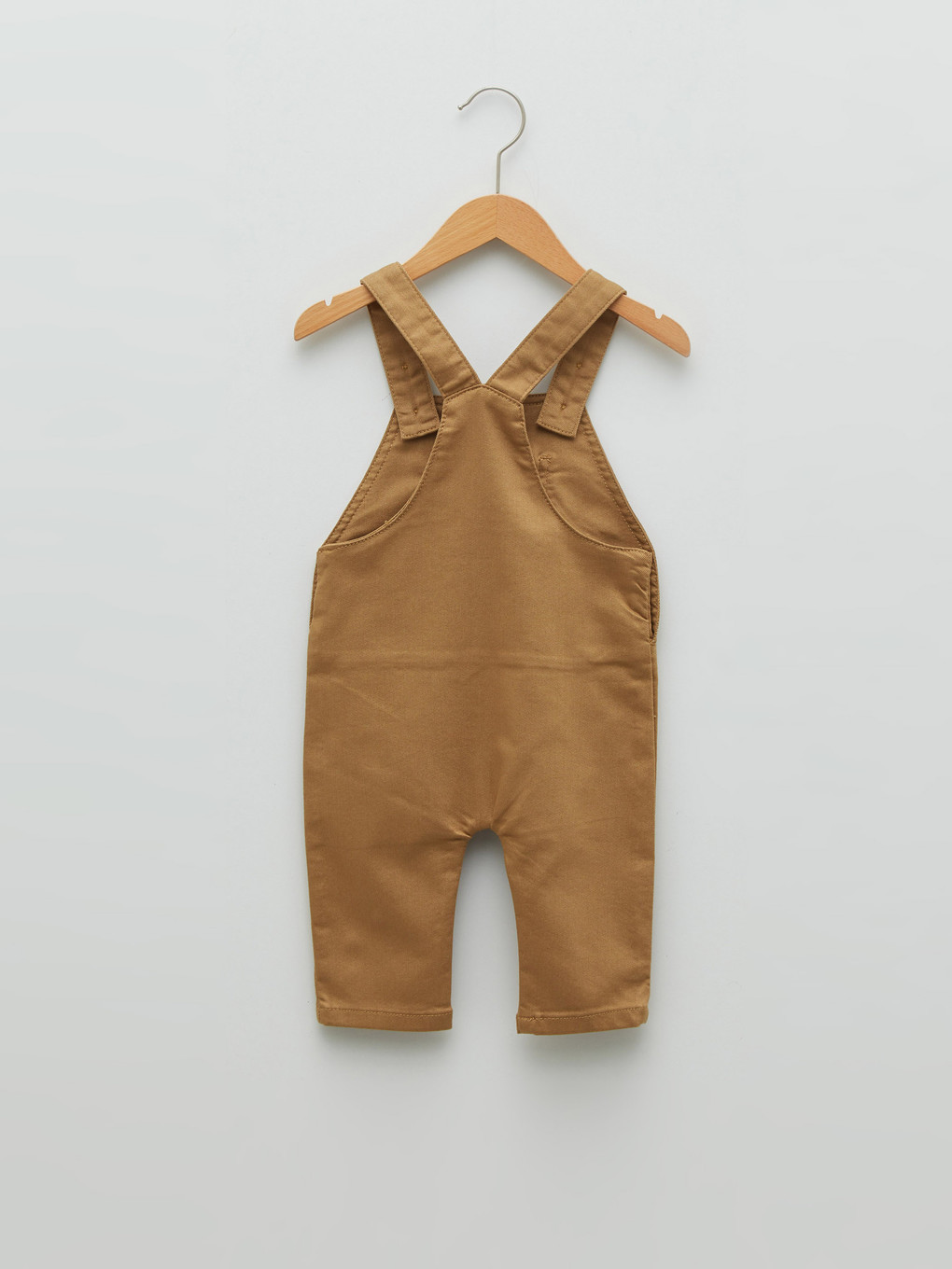 Yeşil Kare Yaka Basic Gabardin Erkek Bebek Salopet-1