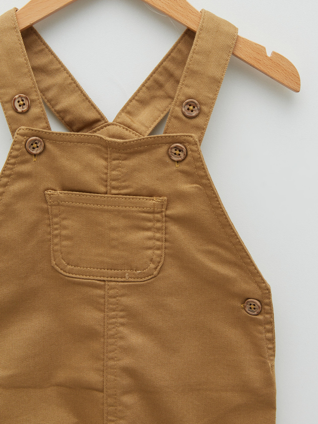 Yeşil Kare Yaka Basic Gabardin Erkek Bebek Salopet-2