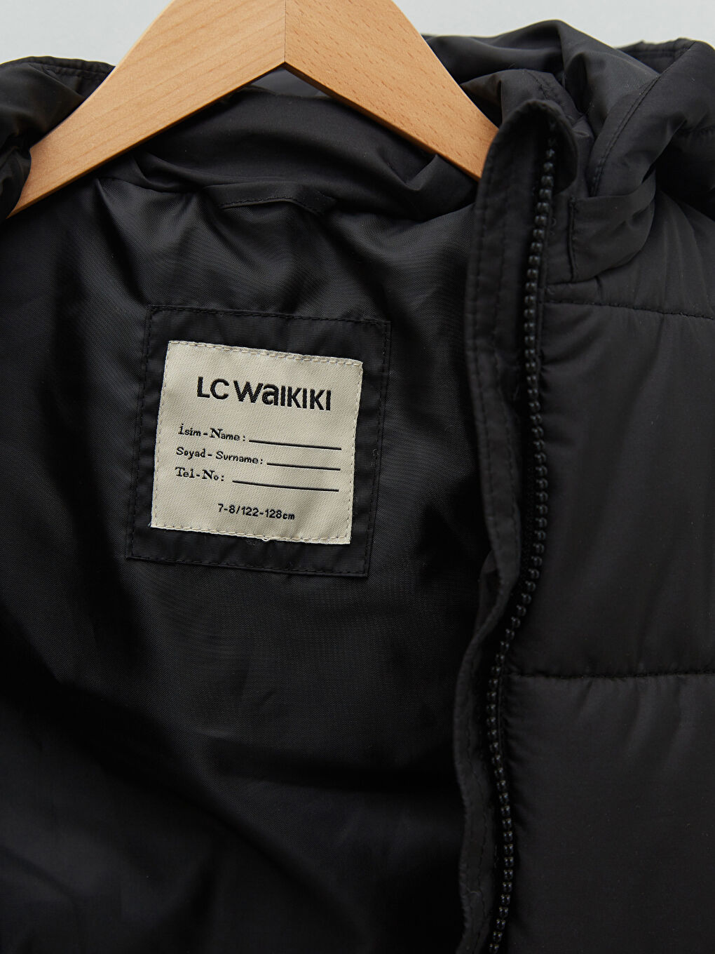 Siyah Kapüşonlu Kız Çocuk Şişme Yelek-2